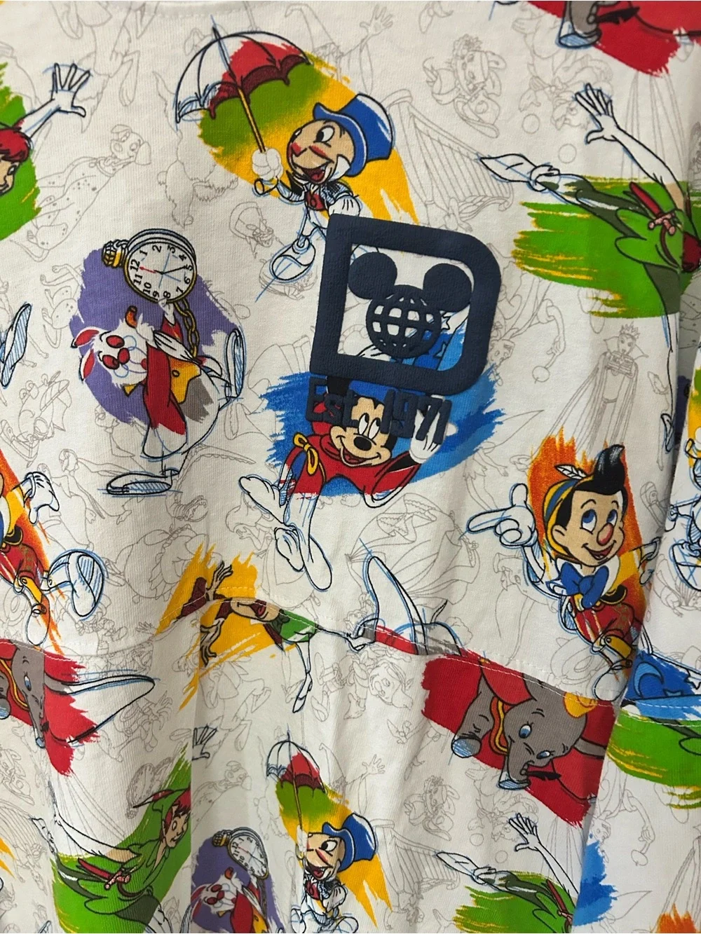 Authentic Disney Parks Spirit Jersey Ink and Paint Collection NWT Size L